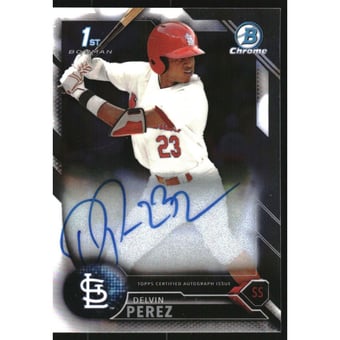 2016 Bowman Chrome Draft Draft Pick Autographs #CDADP Delvin Perez