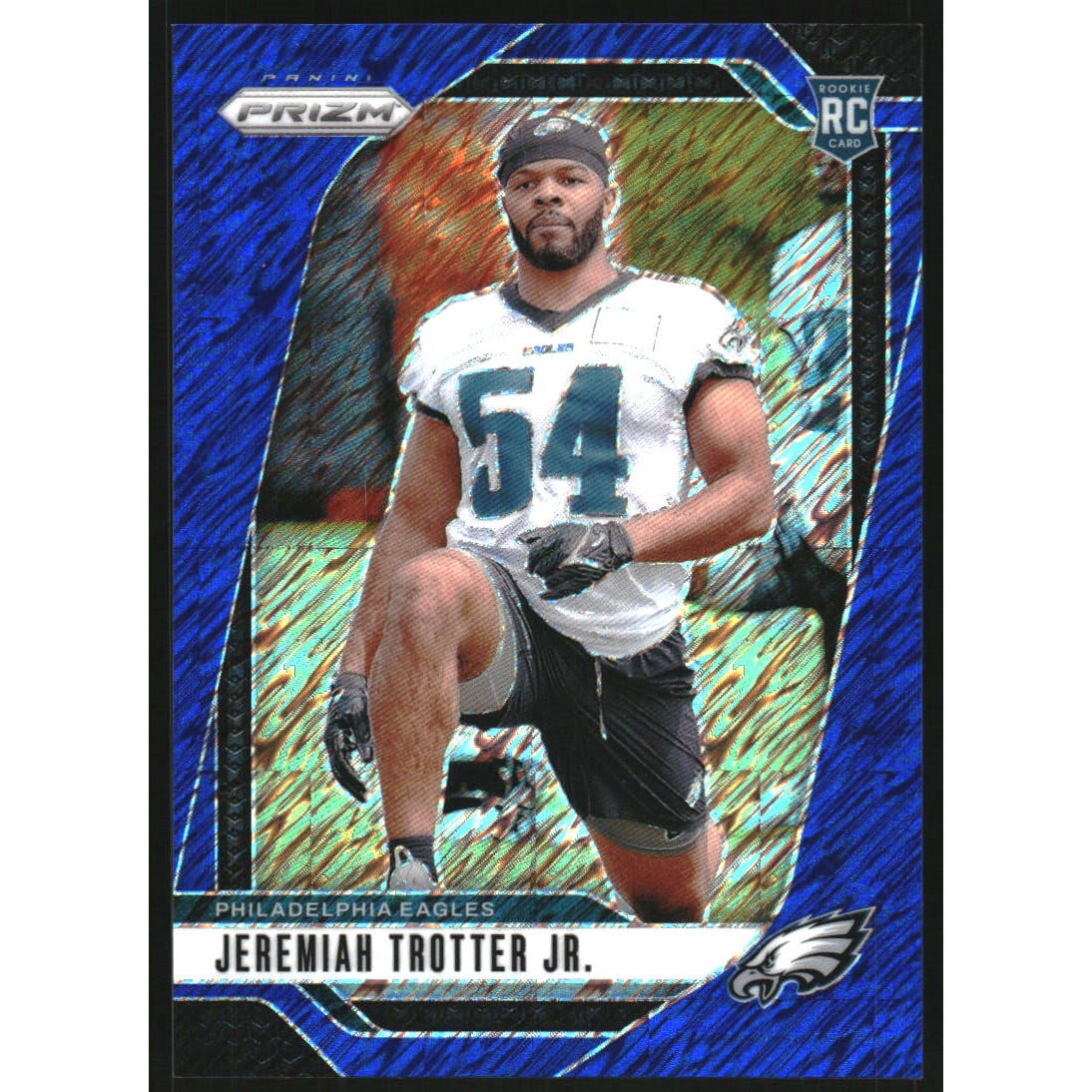 2024 Panini Prizm Prizms Blue Shimmer #349 Jeremiah Trotter Jr.. rookie card picture