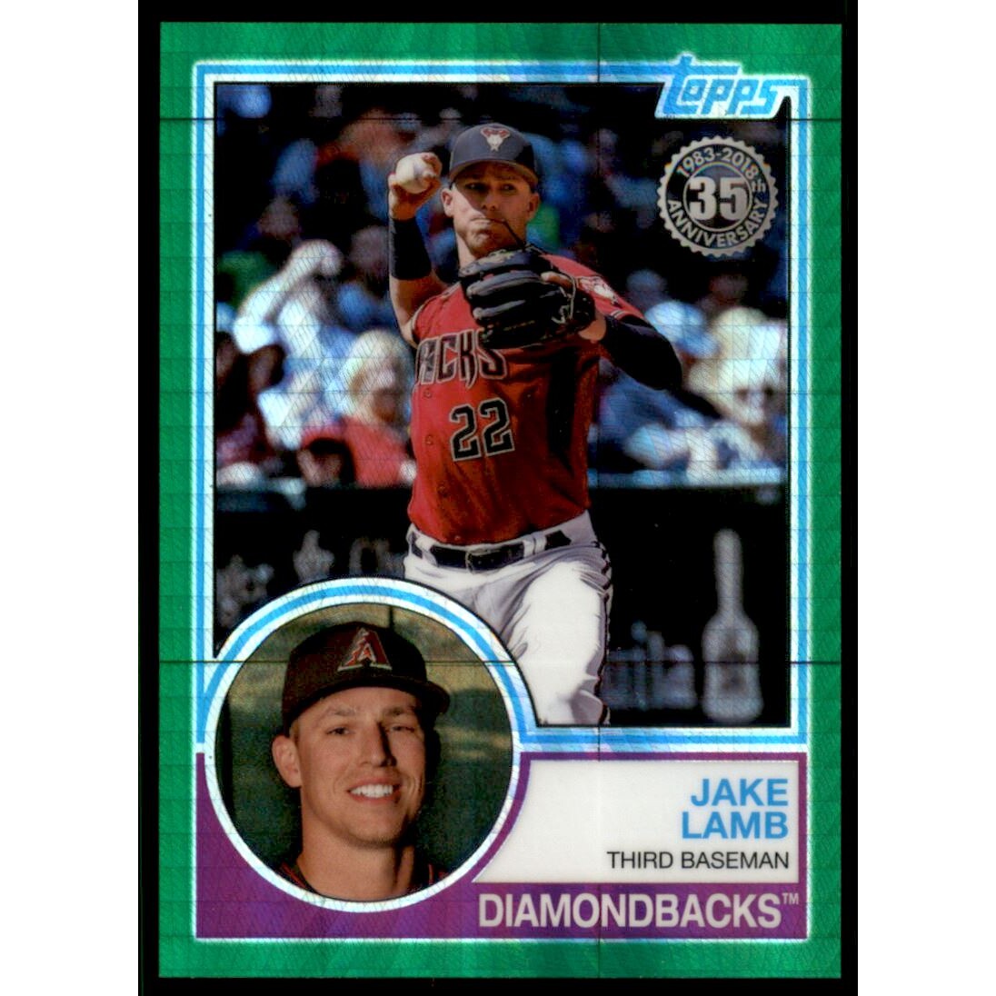 2018 Topps '83 Topps Silver Pack Chrome Green Refractors #118 Jake Lamb. rookie card picture