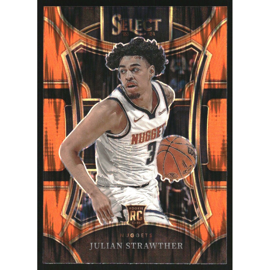 2023-24 Select Prizms Orange Flash #318 Julian Strawther