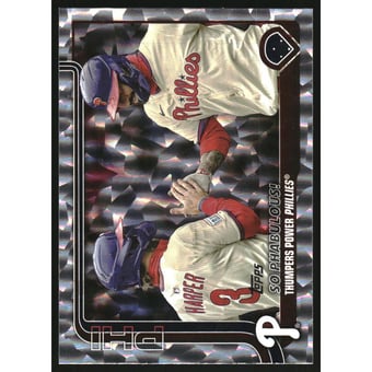2025 Topps Update Silver Crackle Foil #US107 Bryce Harper/Nick Castellanos