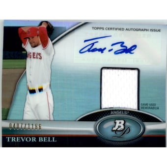 2011 Bowman Platinum Relic Autograph Refractors #TB Trevor Bell
