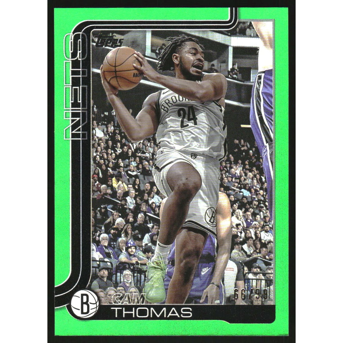 2025-26 Topps Green Rainbow #11 Cam Thomas. rookie card picture