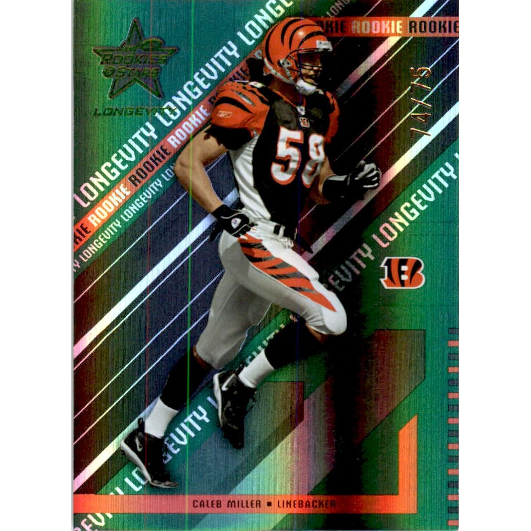 2004 Leaf Rookies and Stars Longevity Emerald #116 Caleb Miller