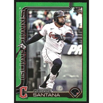 2025 Topps Update Green Rainbow Foil #US148 Carlos Santana