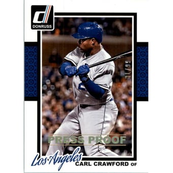 2014 Donruss Press Proofs Gold #176 Carl Crawford