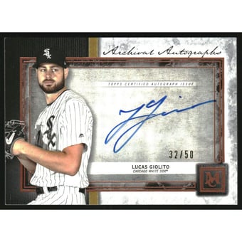 2020 Topps Museum Collection Archival Autographs Copper #AALG Lucas Giolito