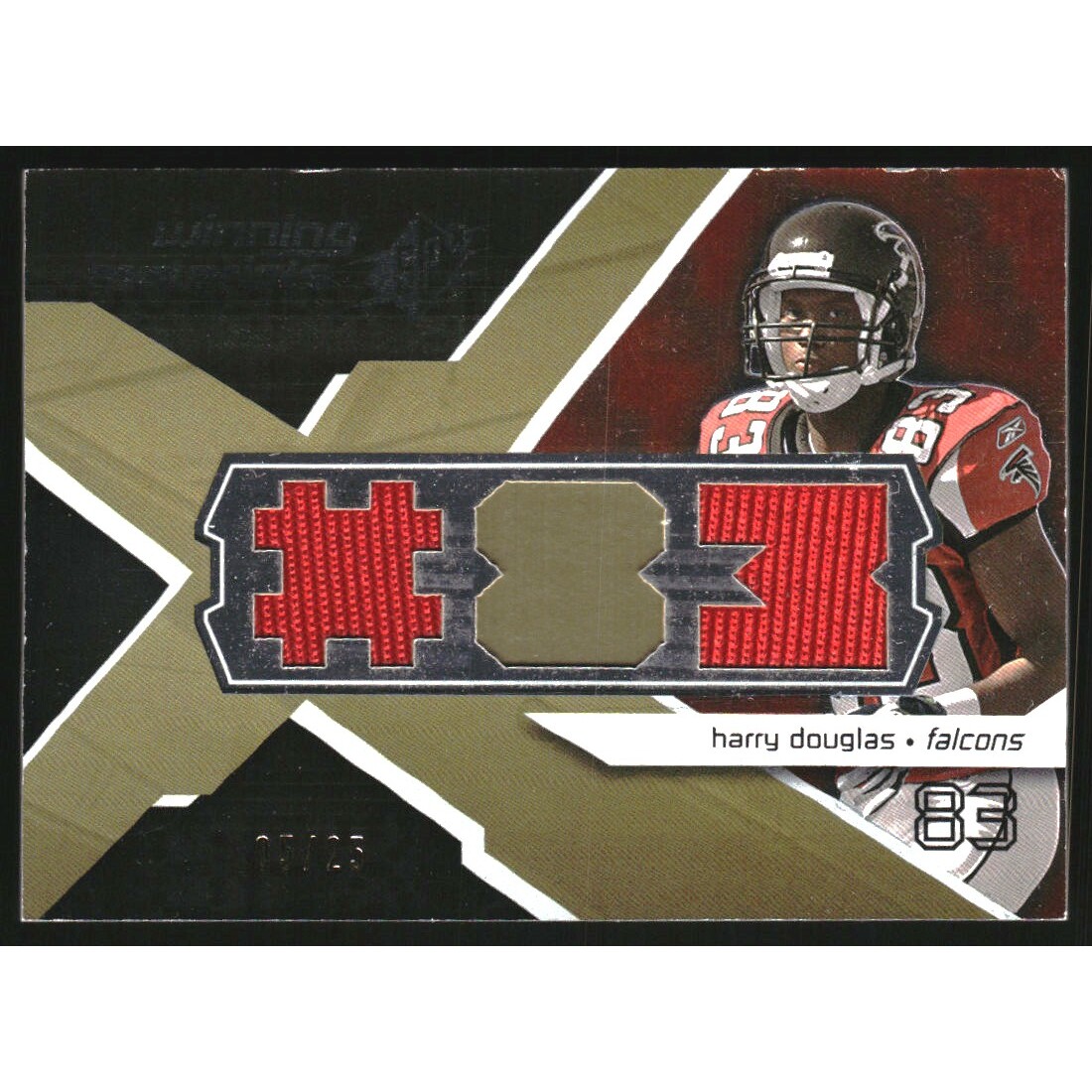 2008 SPx Winning Materials Jersey Number Dual 25 #WMHD Harry Douglas