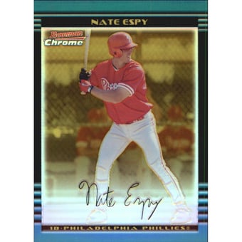 2002 Bowman Chrome Gold Refractors #255 Nate Espy