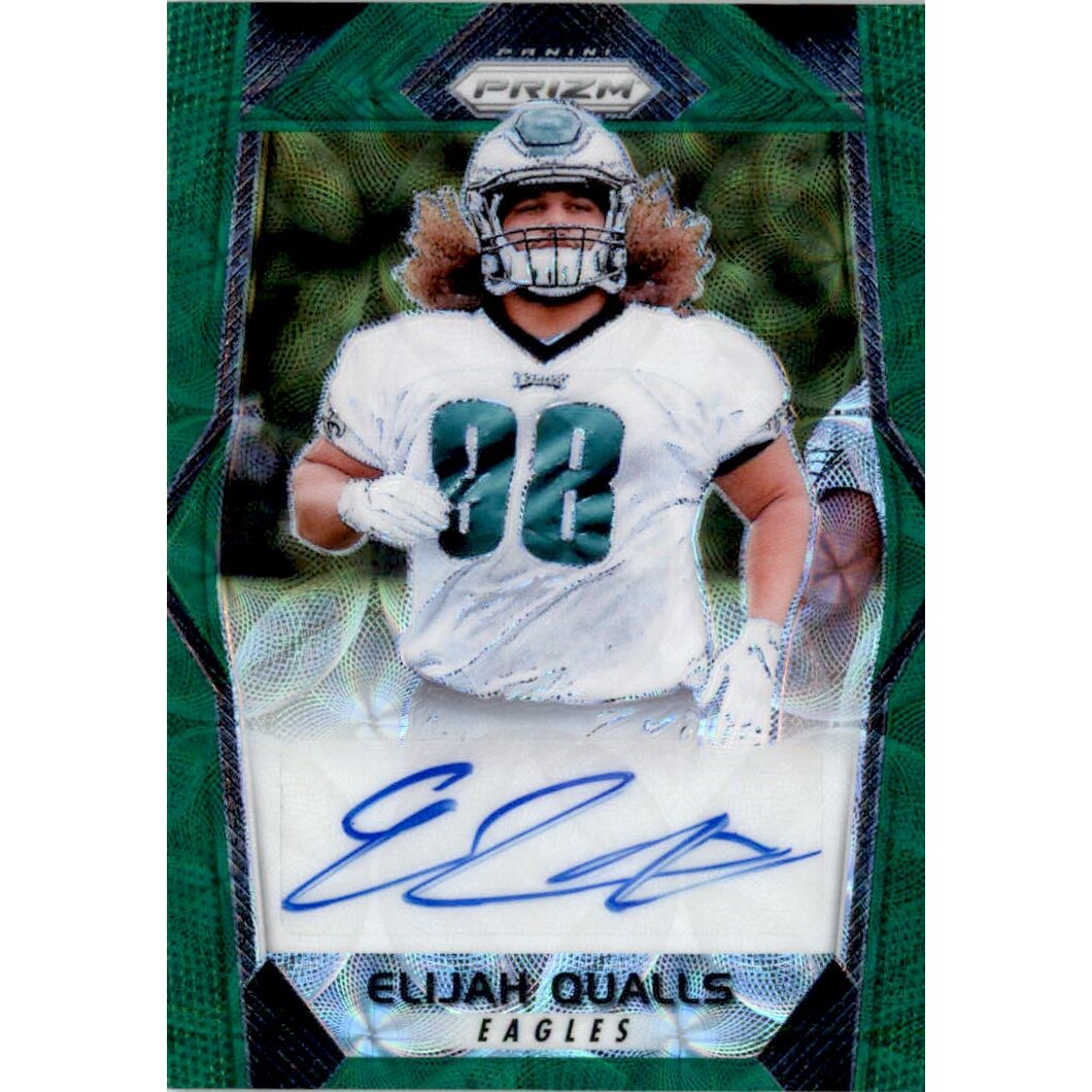 2017 Panini Prizm Rookie Autographs Prizms Green Scope #RAEQ Elijah Qualls. rookie card picture