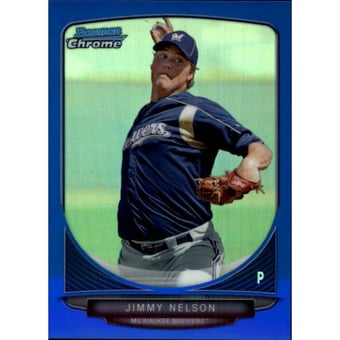 2013 Bowman Chrome Prospects Blue Refractors #BCP140 Jimmy Nelson