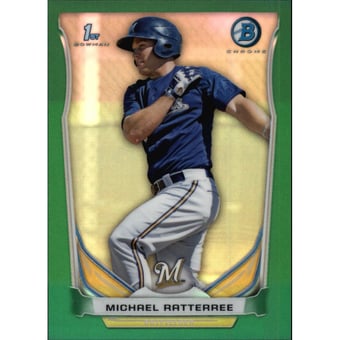 2014 Bowman Chrome Prospects Green Refractors #BCP89 Michael Ratterree