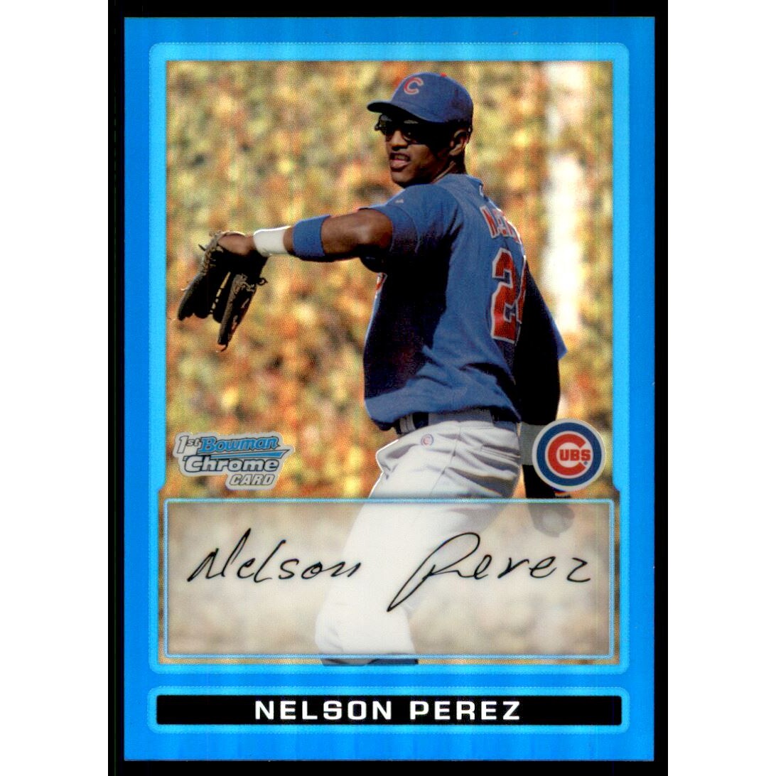 2009 Bowman Chrome Prospects Blue Refractors #BCP55 Nelson Perez