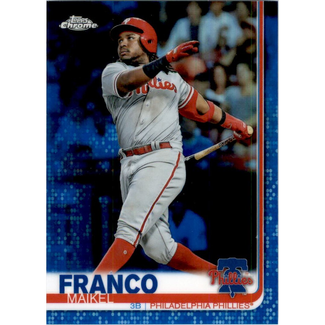 2019 Topps Chrome Blue Refractors #7 Maikel Franco