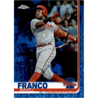 2019 Topps Chrome Blue Refractors #7 Maikel Franco
