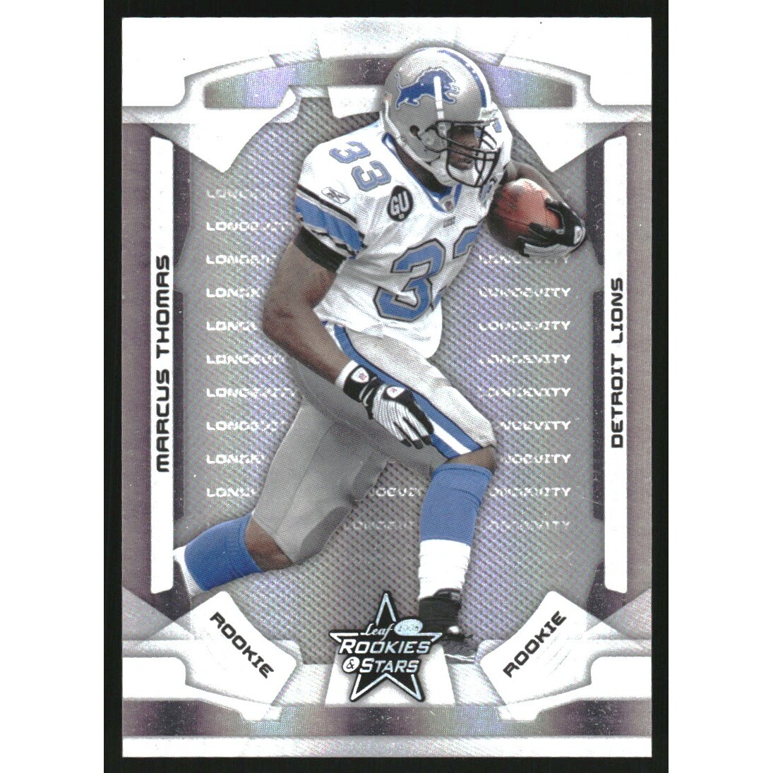 2008 Leaf Rookies and Stars Longevity Parallel Silver Holofoil #160 Marcus Thomas
