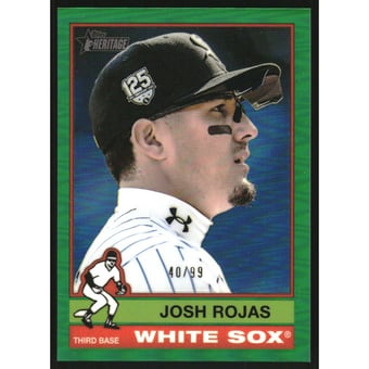 2025 Topps Heritage Chrome Green Refractors #566 Josh Rojas
