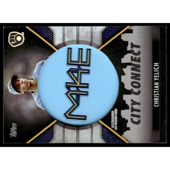 2023 Topps City Connect Commemorative Patch Black #CCCY Christian Yelich
