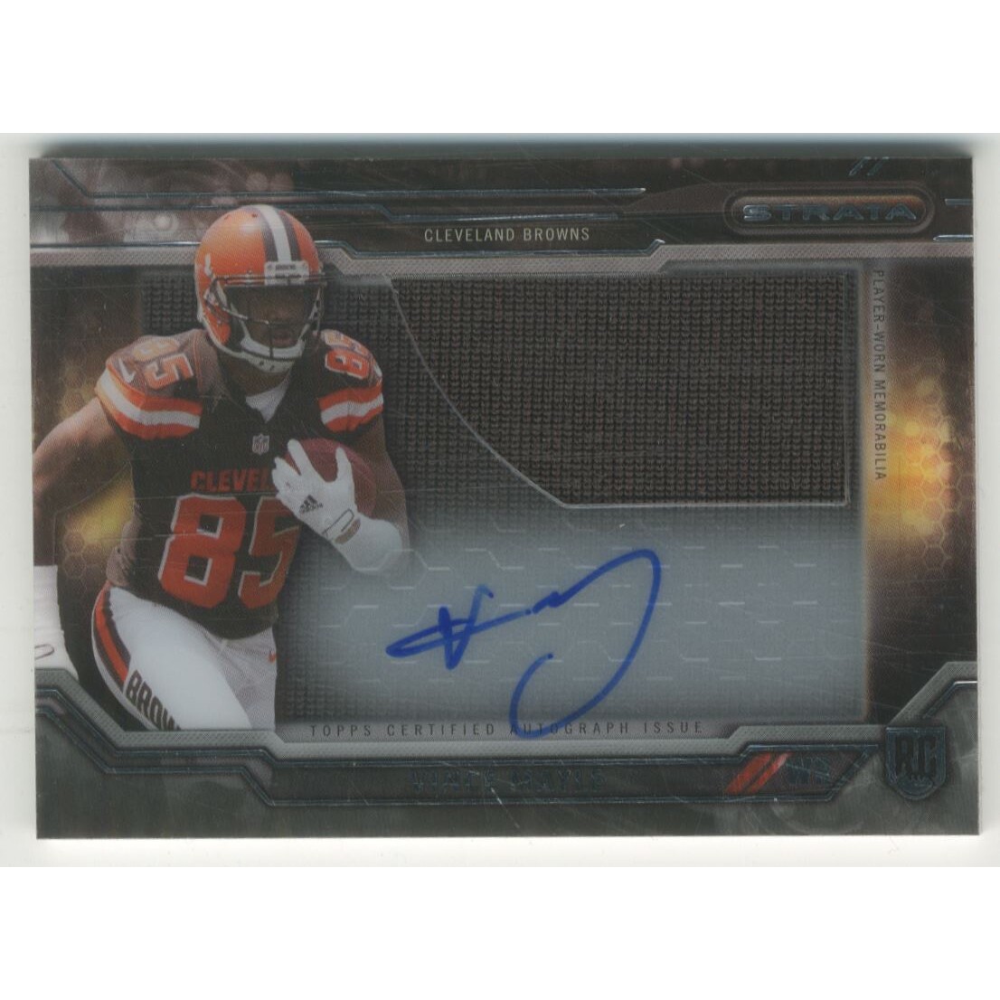 2015 Topps Strata Clear Cut Rookie Relic Autographs #CCAPVM Vince Mayle