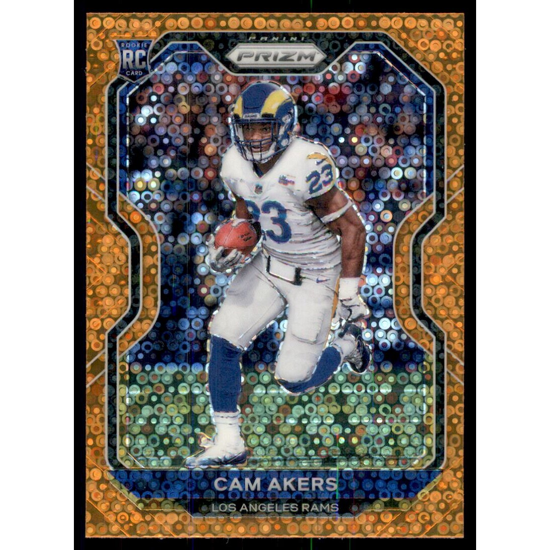 2020 Panini Prizm Prizms Orange Disco #376 Cam Akers