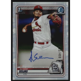 2020 Bowman Chrome Prospect Autographs Refractors #CPAAS Alvaro Seijas