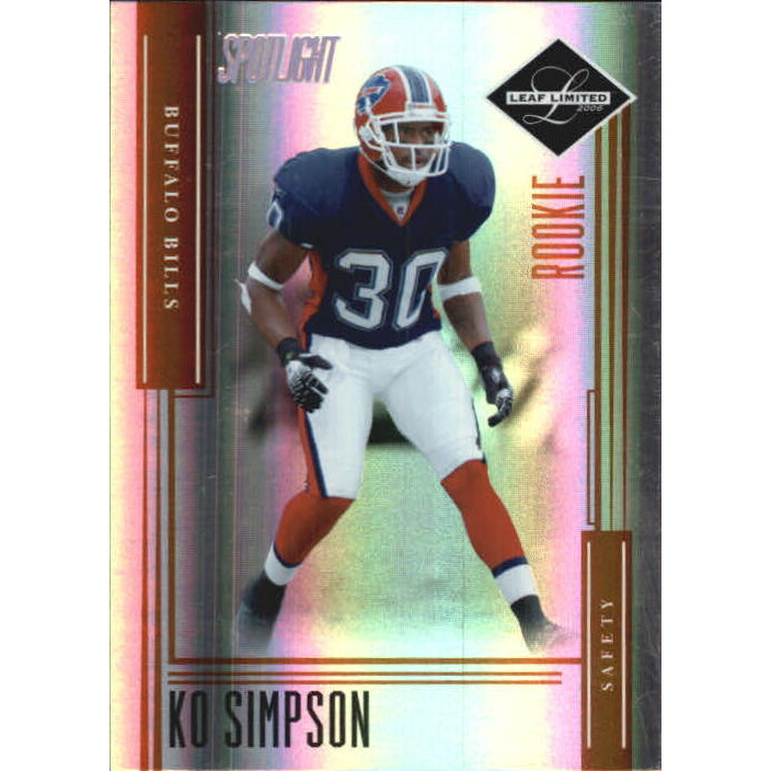 2006 Leaf Limited Bronze Spotlight #218 Ko Simpson
