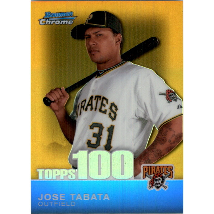 2010 Bowman Chrome Topps 100 Prospects Gold Refractors #TPC54 Jose Tabata. rookie card picture