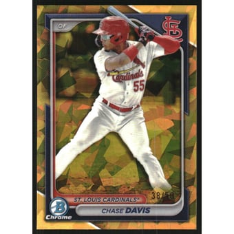 2024 Bowman Chrome Sapphire Prospects Gold Refractors #BCP247 Chase Davis