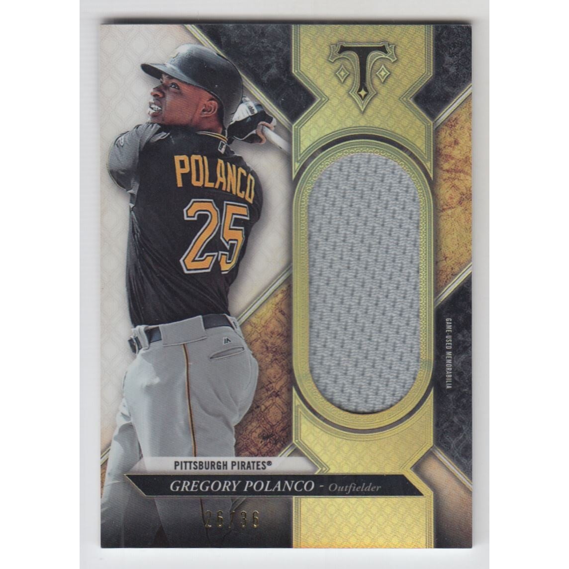 2017 Topps Triple Threads Unity Jumbo Relics #SJRGPO Gregory Polanco