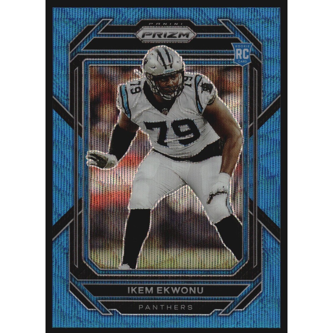 2022 Panini Prizm Prizms Blue Wave #366 Ikem Ekwonu. rookie card picture