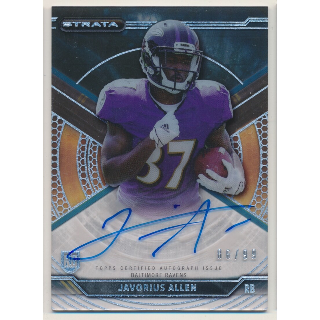 2015 Topps Strata Autographs Blue #SAJAL Javorius Allen EXCH