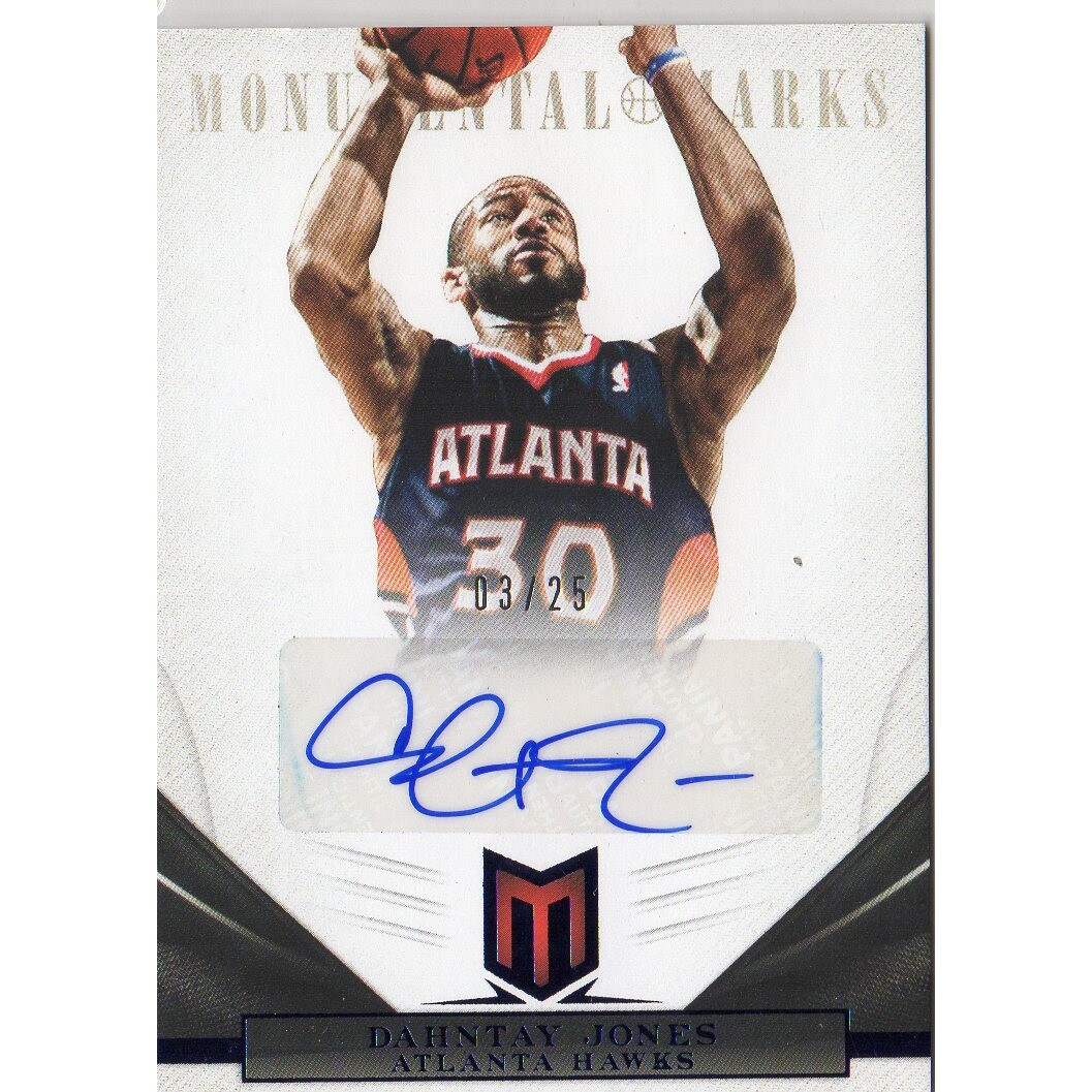 2012-13 Momentum Monumental Marks Blue #202 Dahntay Jones/25 2012-13 Momentum Monumental Marks Blue #202 Dahntay Jones/25