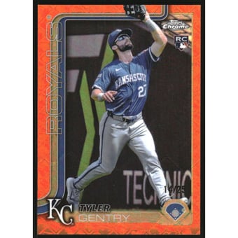 2025 Topps Chrome Logofractor Orange Refractors #218 Tyler Gentry