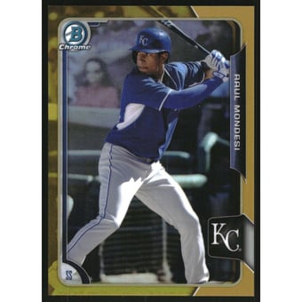 2015 Bowman Chrome Prospects Gold Refractors #BCP234 Raul Mondesi