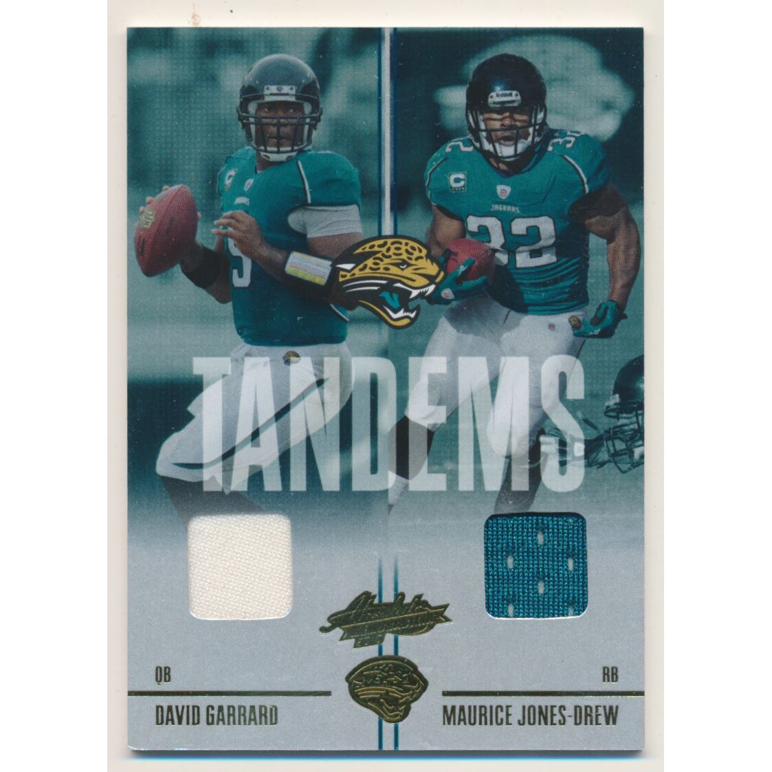 2010 Absolute Memorabilia Team Tandems Materials #7 David Garrard/100/Maurice Jones-Drew