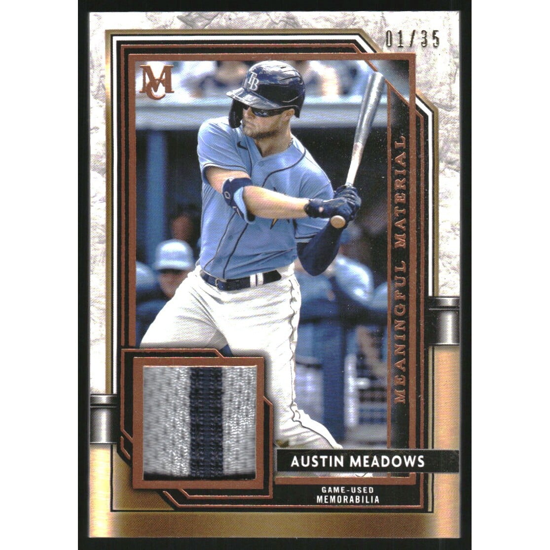 2021 Topps Museum Collection Meaningful Material Relics Copper #MMRAME Austin Meadows