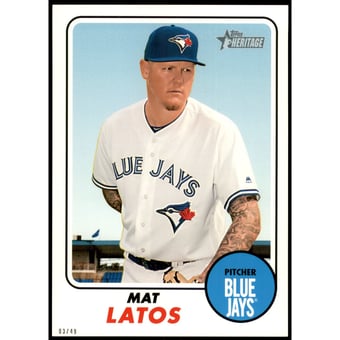 2017 Topps Heritage 5x7 #527 Mat Latos
