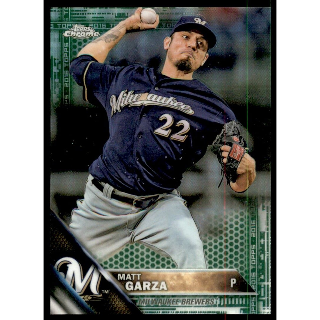 2016 Topps Chrome Green Refractors #154 Matt Garza. rookie card picture