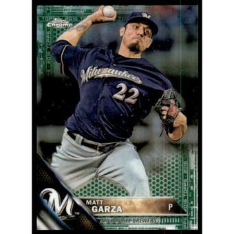 2016 Topps Chrome Green Refractors #154 Matt Garza