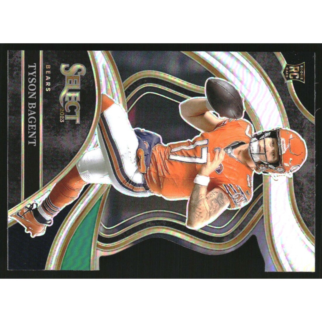 2023 Select Prizm Black and Green Die Cut #208 Tyson Bagent
