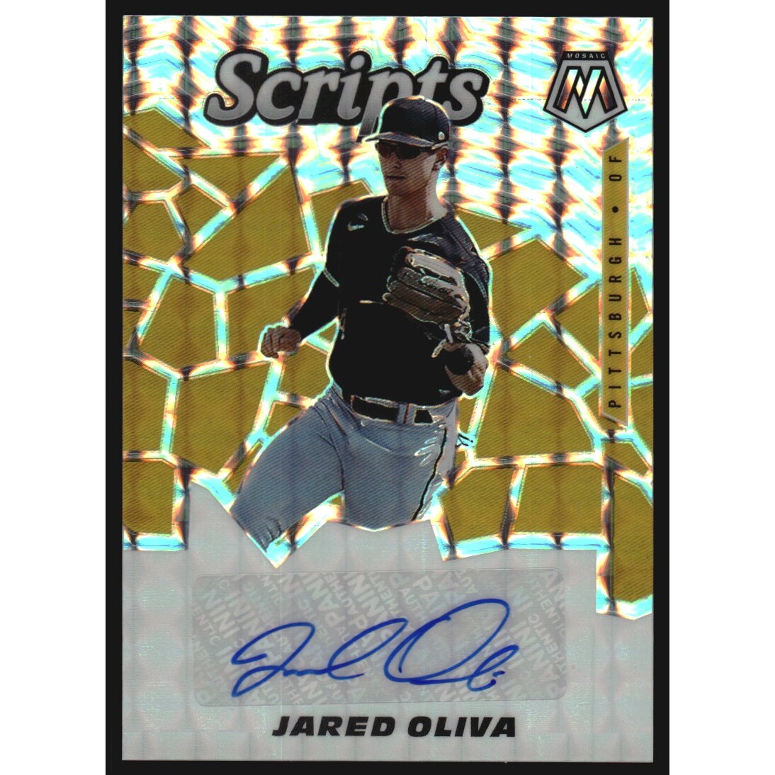 2021 Panini Mosaic Scripts #54 Jared Oliva. rookie card picture