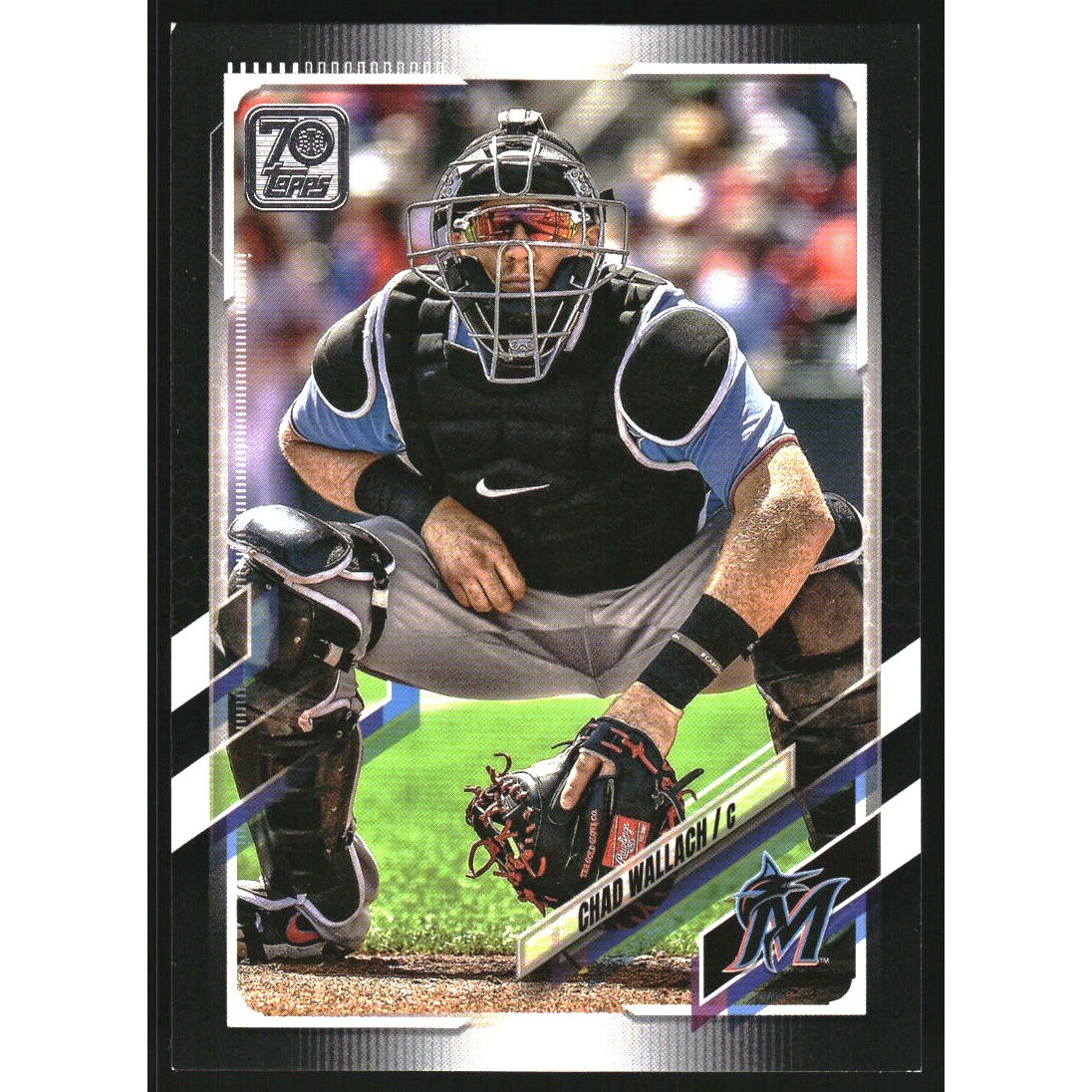 2021 Topps Black #593 Chad Wallach. rookie card picture