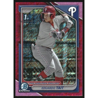2024 Bowman Chrome Prospects Fuchsia Shimmer Refractors #BCP164 Eduardo Tait
