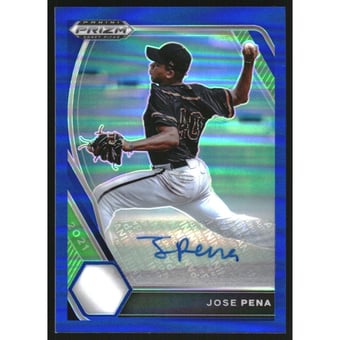2021 Panini Prizm Draft Picks Base Autographs Prizms Blue #175 Jose Pena/99