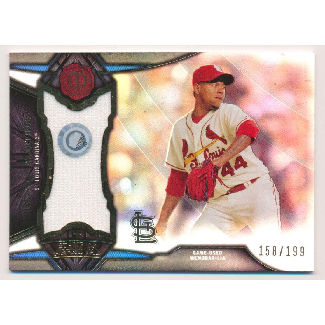 2016 Topps Tribute Stamp of Approval Relics #SOACM Carlos Martinez