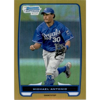 2012 Bowman Chrome Prospects Gold Refractors #BCP188 Michael Antonio
