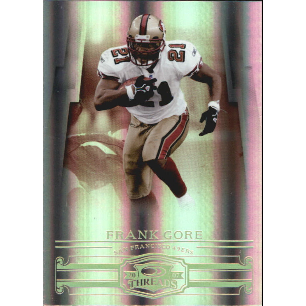 2007 Donruss Threads Gold Holofoil #118 Frank Gore