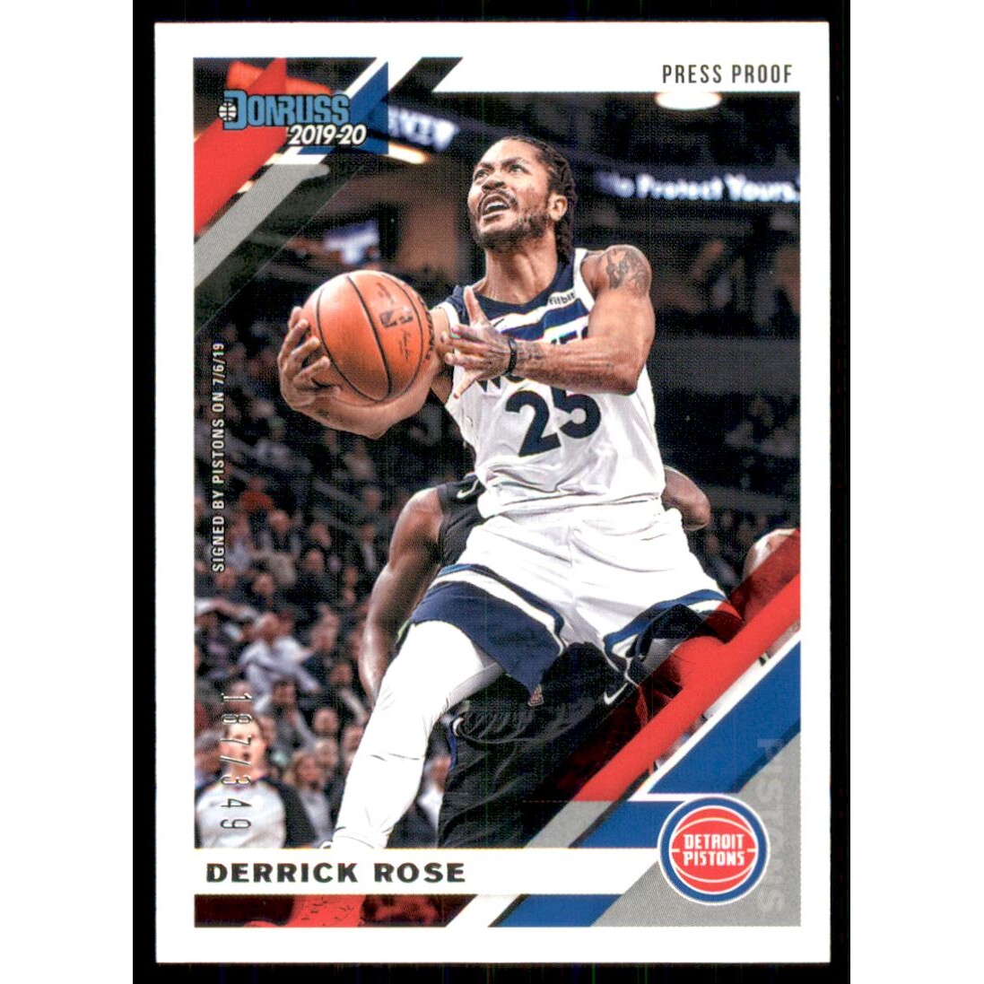 2019-20 Donruss Press Proof Silver #121 Derrick Rose. rookie card picture