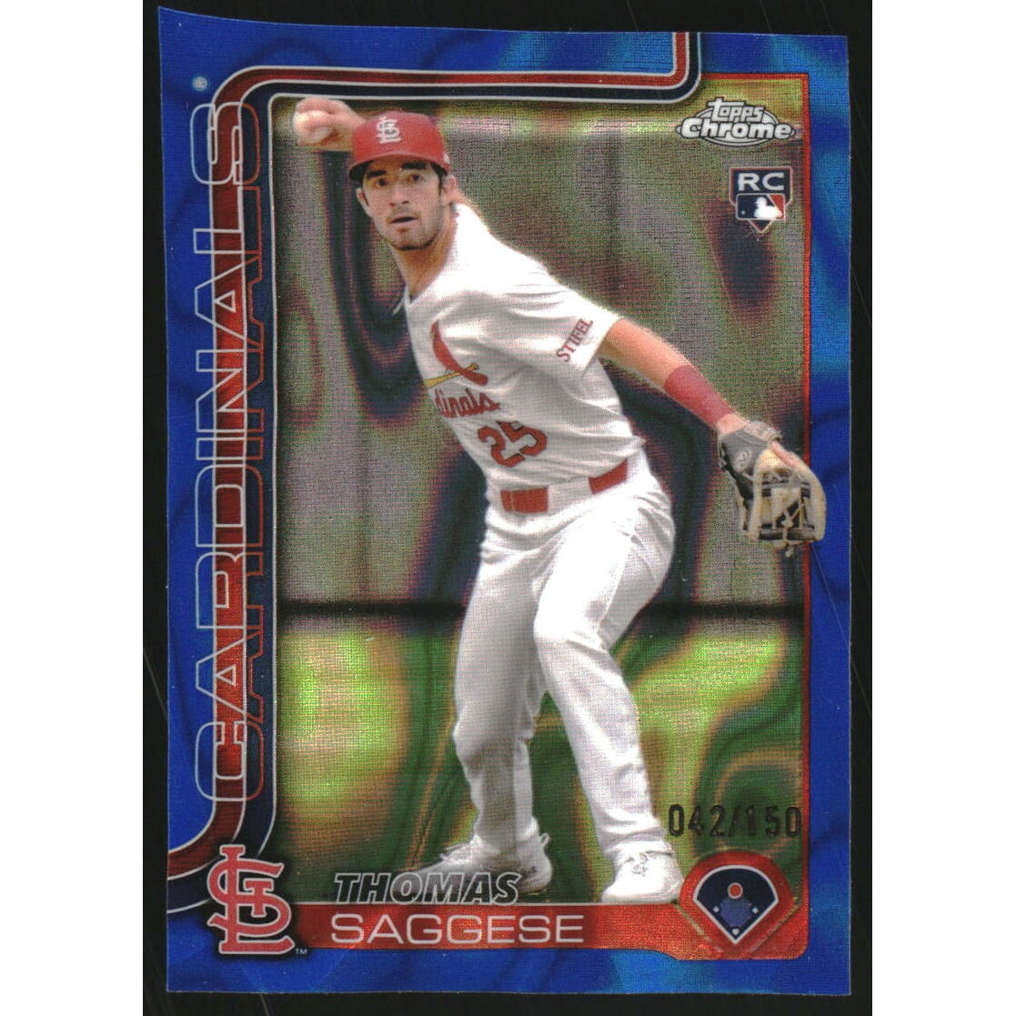 2025 Topps Chrome Blue Lava Refractors #87 Thomas Saggese
