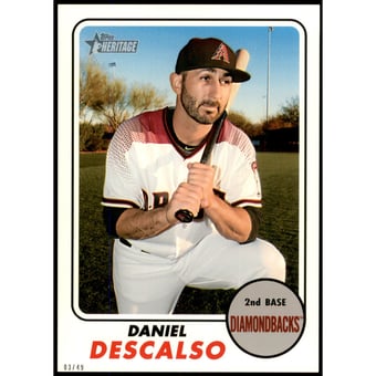 2017 Topps Heritage 5x7 #656 Daniel Descalso